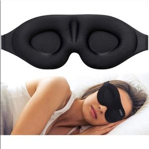 Sleep Mask 🤗 Black W Mem Foam Positive Message